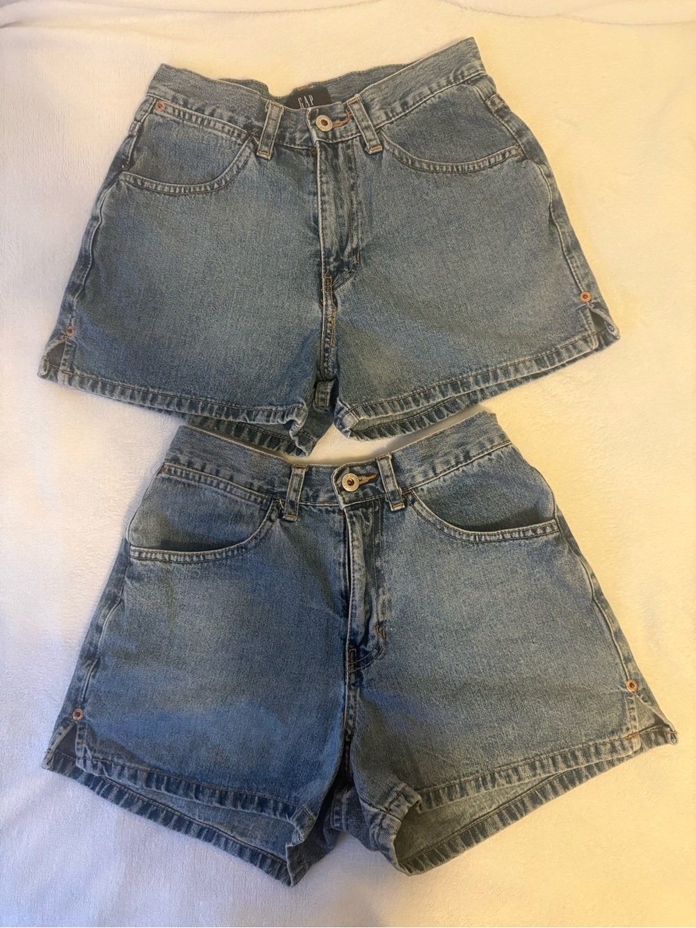 GAP Vintage-Inspired Light Blue Denim Shorts Duo